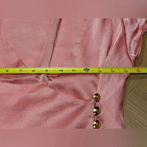 Free People Peach Scarlett V-Neck Wrap Style Mini Dress Size Small NWOT - Picture 5 of 6